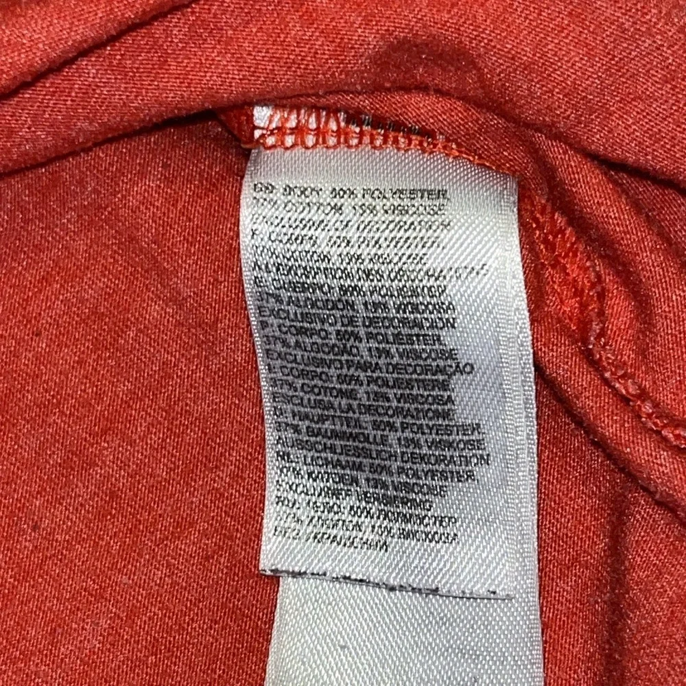 The North Face Men's Lot Tee Shirts Medium Top Green Red Logo Stars - Picture 8 of 8